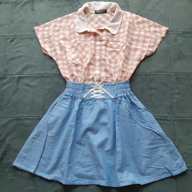 pom ponette(ポンポネット)のpom ponetteワンピース キッズ/ベビー/マタニティのキッズ服女の子用(90cm~)(ワンピース)の商品写真