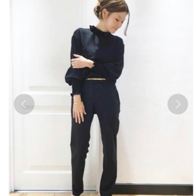 CELERI Shirring Blouse セルリ ブラウス ブラック 【高額売筋