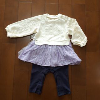 エフオーキッズ(F.O.KIDS)のhana様専用♡新品未使用♡アプレレクール　ロンパースワンピース　80cm(ロンパース)