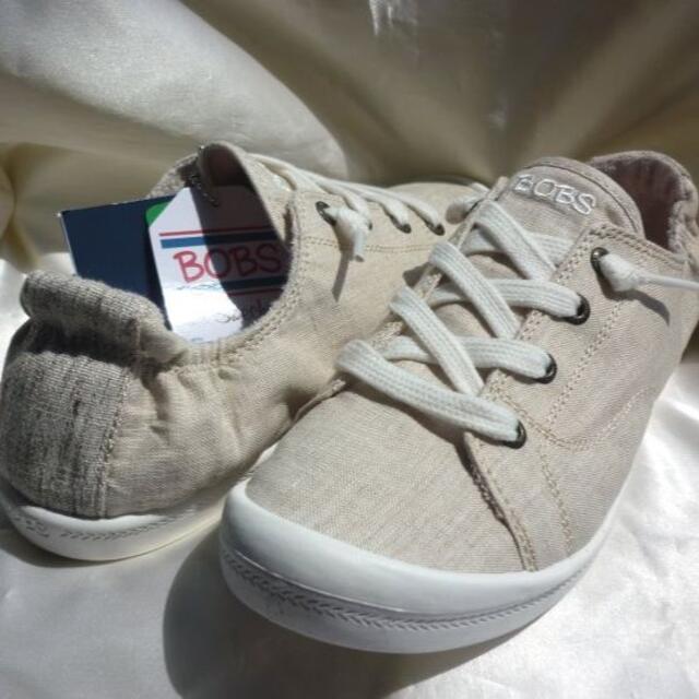 SKECHERS - 新品25cm☆スケッチャーズBOBSベージュスクランチバック ...