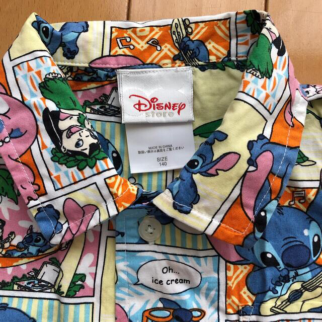 Disney(ディズニー)のスティッチ　アロハシャツ キッズ140 キッズ/ベビー/マタニティのキッズ服男の子用(90cm~)(ブラウス)の商品写真