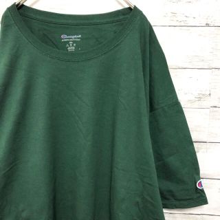 チャンピオン(Champion)の【新品】×【希少サイズ】XXL チャンピオン ゆるダボ Tシャツ グリーン 緑(Tシャツ/カットソー(半袖/袖なし))