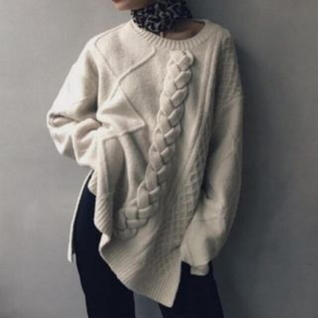 UNDRESSED ASYMMETRY CABLE KNIT　Ameri