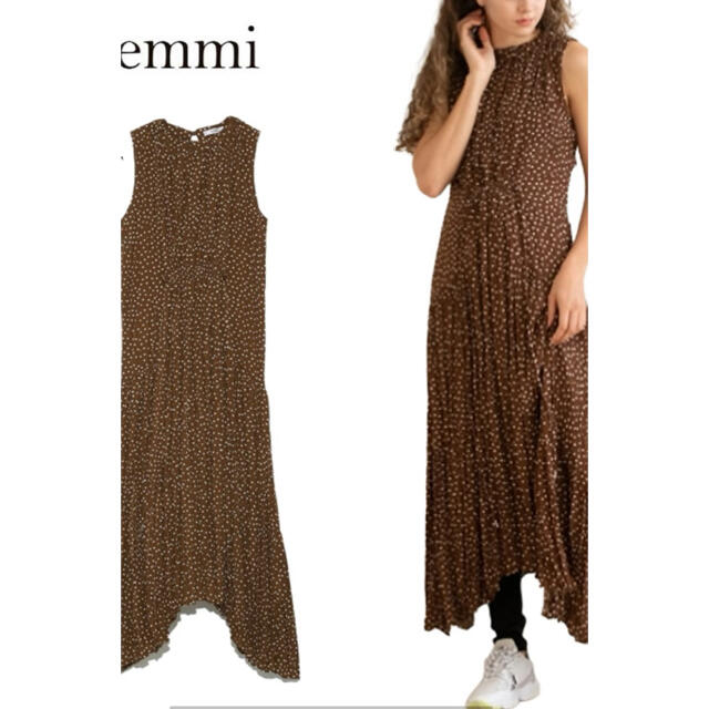 emmi atelier(エミアトリエ)の【emmi atelier】ワッシャーノースリーブワンピース   レディースのワンピース(ロングワンピース/マキシワンピース)の商品写真