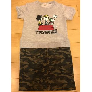 ピーナッツ(PEANUTS)のPEANUTS ワンピース 130cm(Tシャツ/カットソー)