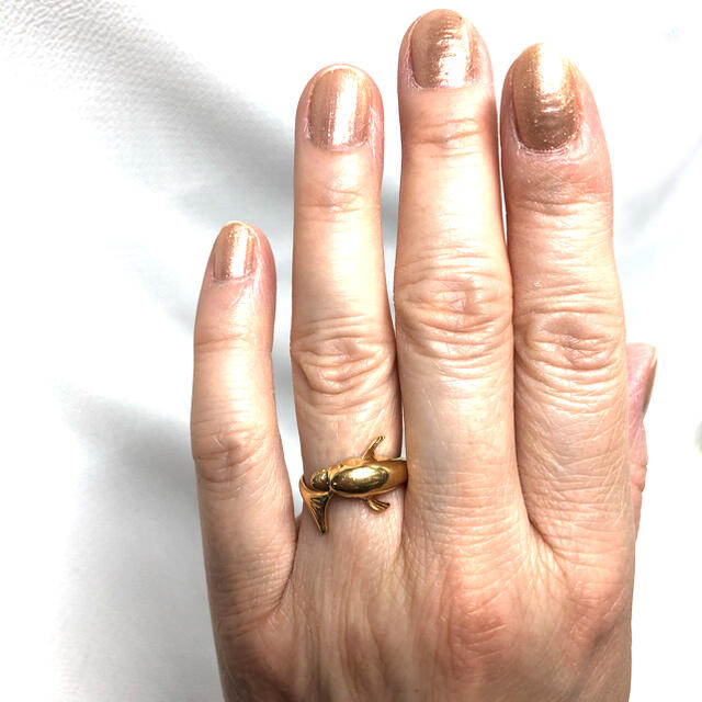 k18ファッション❣️リング　イルカ レディースのアクセサリー(リング(指輪))の商品写真