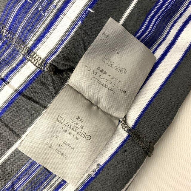 DIOR HOMME(ディオールオム)のディオールオム BEE刺繍 蜂 Ｖネック ボーダー カットソー Tシャツ M メンズのトップス(Tシャツ/カットソー(半袖/袖なし))の商品写真