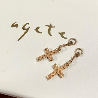 アガット(agete)のいく様 専用 アガット　k10 クロスチャーム(ピアス)