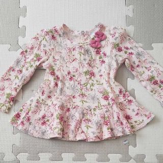 ローラアシュレイ(LAURA ASHLEY)の美品！ローラ・アシュレイ花柄チュニック(シャツ/カットソー)