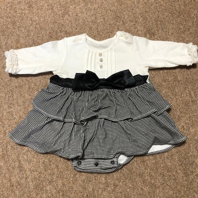 【処分価格】女の子　ワンピースドレス　ロンパース 70 キッズ/ベビー/マタニティのベビー服(~85cm)(ロンパース)の商品写真