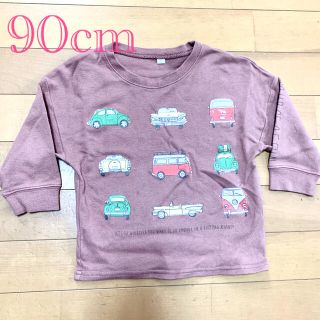 90cm 長袖シャツ 車(Tシャツ/カットソー)