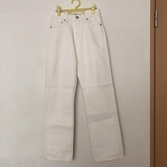 ジョンブル 日本製 オーセンティックストレートジーンズ Sサイズ ホワイト