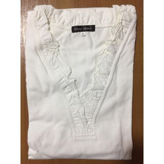 ニッセン(ニッセン)の【新品】5Lフリル襟Tシャツ ニッセンスマイルランド(Tシャツ(半袖/袖なし))