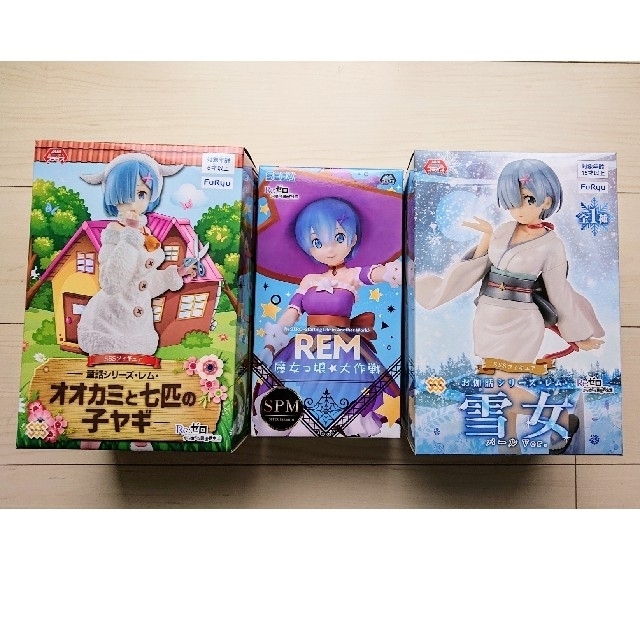 Re:ゼロ フィギュア 3個セット エンタメ/ホビーのフィギュア(アニメ/ゲーム)の商品写真