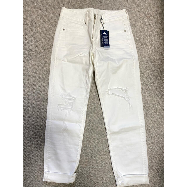 American Eagle(アメリカンイーグル)の新品！アメリカンイーグル マム ホワイトデニム 2 レディースのパンツ(デニム/ジーンズ)の商品写真