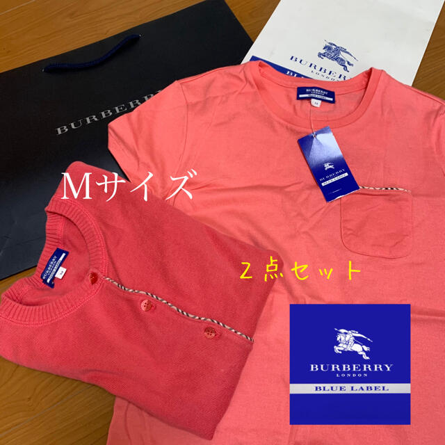 BURBERRY BLUE LABEL(バーバリーブルーレーベル)のブルーレーベル　カーディガン/Tシャツ　２点セット レディースのトップス(Tシャツ(半袖/袖なし))の商品写真