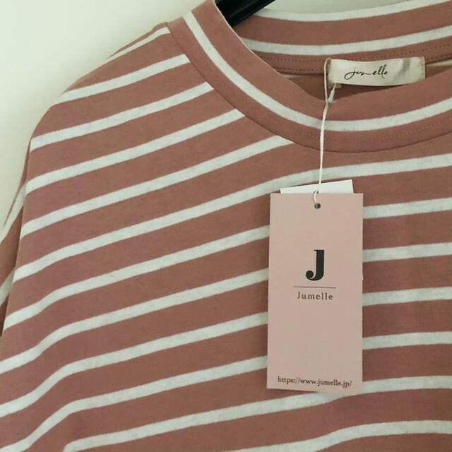 お値下げ！⭐️jumelle border logo cutsew 新品タグ付 レディースのトップス(カットソー(長袖/七分))の商品写真