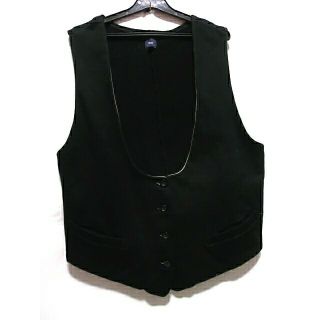 ギャップ(GAP)のGAP ベスト スウェット スエット 黒 M ブラック vest【ブランド名(ベスト)