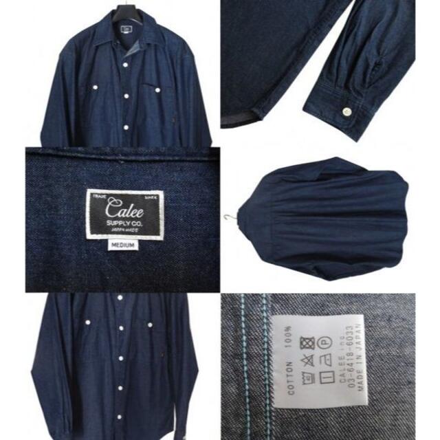 CALEE(キャリー)の19A/W CALEE ビッグサイズ インディゴ ワーク デニムシャツ メンズのトップス(シャツ)の商品写真