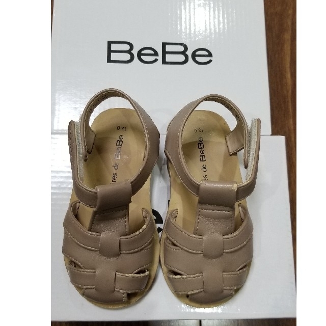 BeBe(ベベ)のBEBE/ベビーサンダル/13cm/グレージュ キッズ/ベビー/マタニティのベビー靴/シューズ(~14cm)(サンダル)の商品写真