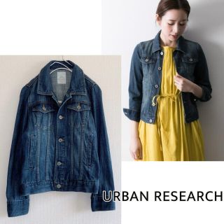 アーバンリサーチ(URBAN RESEARCH)の210701【美品】レーヨン混デニムブルゾン　デニムジャケット(Gジャン/デニムジャケット)