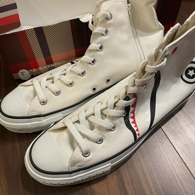 BAPE APE STA HI 白シャークハイカットスニーカー29cm