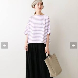 マッキントッシュフィロソフィー(MACKINTOSH PHILOSOPHY)のトラディショナルウェザーウェア　Tシャツ　ボーダー　パープル(Tシャツ(半袖/袖なし))