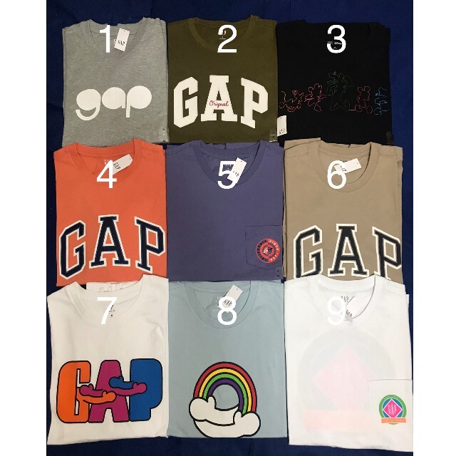 GAP(ギャップ)の【新品未使用タグ付き正規品 10枚セット】GAP　Tシャツ メンズのトップス(Tシャツ/カットソー(半袖/袖なし))の商品写真