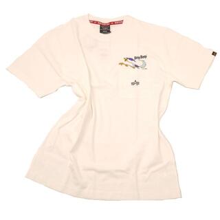 アルファインダストリーズ(ALPHA INDUSTRIES)のALPHA×ROAD RUNNER M ホワイト新品送料無料 ポケT(Tシャツ/カットソー(半袖/袖なし))