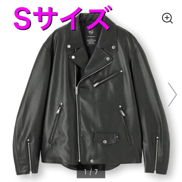 GU(ジーユー)のGU アンダーカバー　フェイクレザージャケット　S メンズのジャケット/アウター(ライダースジャケット)の商品写真