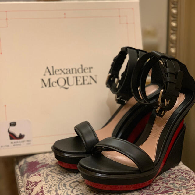 国内発送】 Alexander McQueen 新品未使用 ウェッジサンダル38