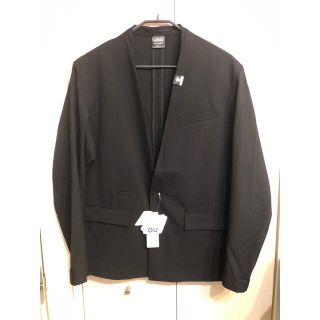 新品　GU　ノーカラージャケット　ブラック　Mサイズ