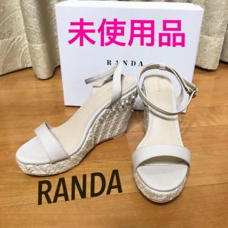 ランダ(RANDA)のRANDA ランダ  未使用 ビジューウエッジソールサンダル(サンダル)