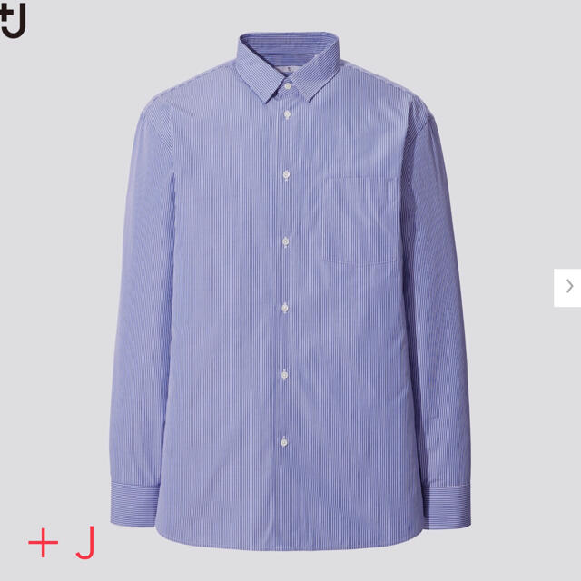 UNIQLO(ユニクロ)のユニクロ　＋Ｊ　スーピマコットン　レギュラーフィット　ストライプシャツ　未開封 メンズのトップス(シャツ)の商品写真