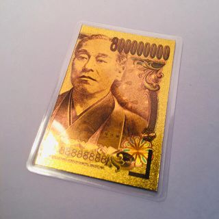 【24時間以内発送！】8億円札 ラミネート加工 純金箔 24k 金運　宝くじ(財布)