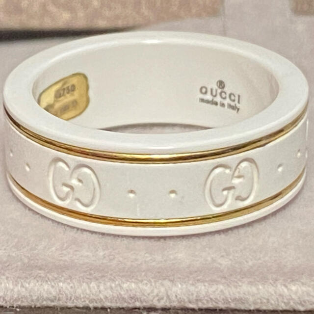 Gucci(グッチ)の正規品/美品/GUCCI/ICON RING/K18&ホワイトジルコニア レディースのアクセサリー(リング(指輪))の商品写真