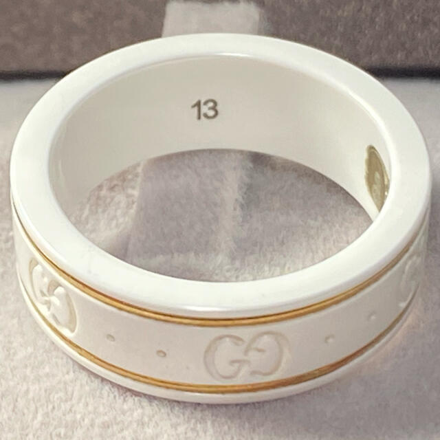 Gucci(グッチ)の正規品/美品/GUCCI/ICON RING/K18&ホワイトジルコニア レディースのアクセサリー(リング(指輪))の商品写真