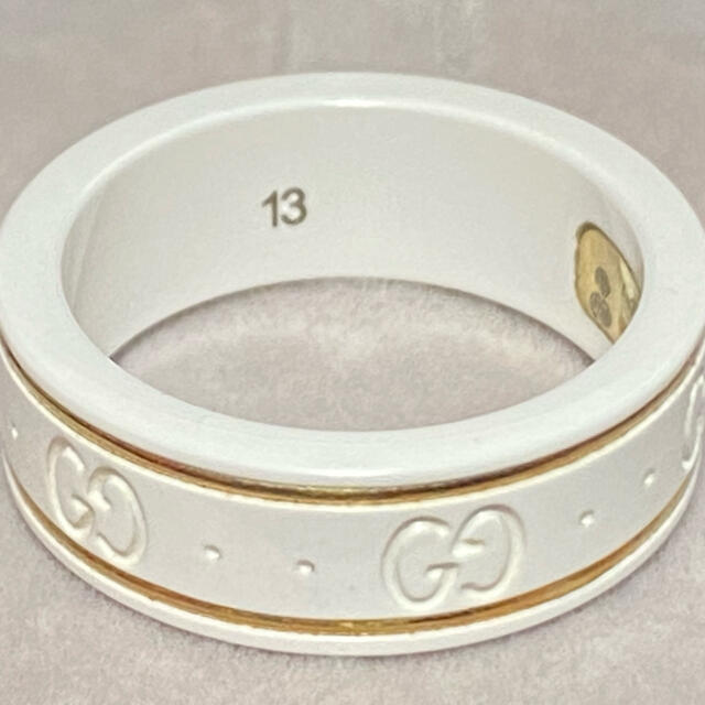 Gucci(グッチ)の正規品/美品/GUCCI/ICON RING/K18&ホワイトジルコニア レディースのアクセサリー(リング(指輪))の商品写真