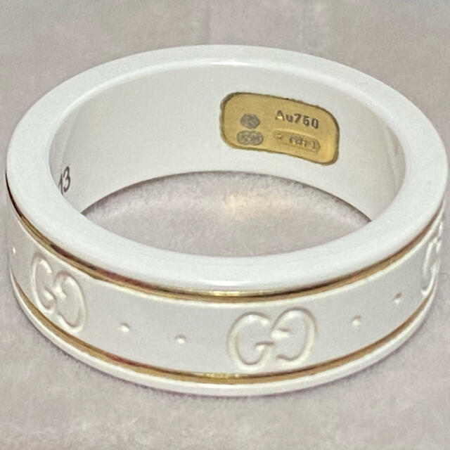 Gucci(グッチ)の正規品/美品/GUCCI/ICON RING/K18&ホワイトジルコニア レディースのアクセサリー(リング(指輪))の商品写真