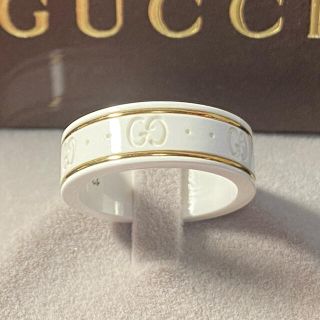 グッチ(Gucci)の正規品/美品/GUCCI/ICON RING/K18&ホワイトジルコニア(リング(指輪))