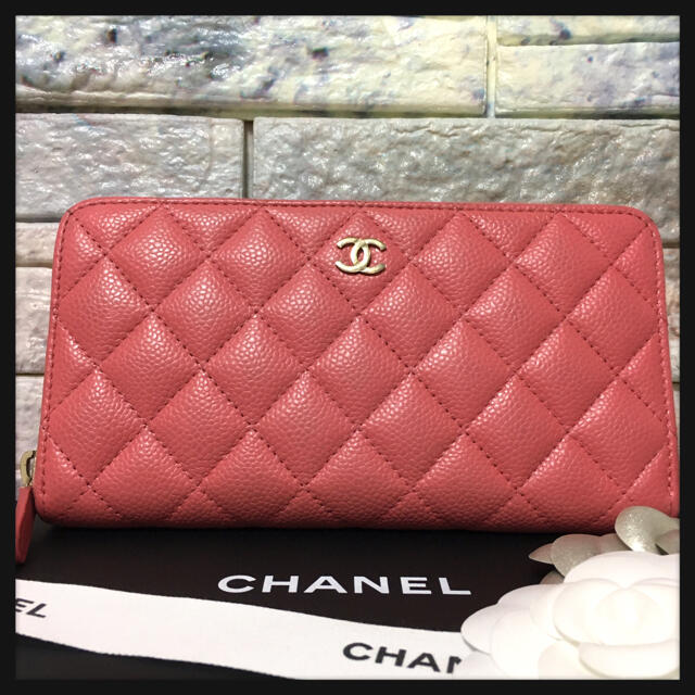 専用 【極美品】CHANEL シャネル 財布 ラウンドファスナー ピンク - ポーチ