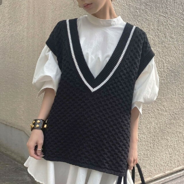 アメリAmeri  FLARE SHIRT WITH VEST