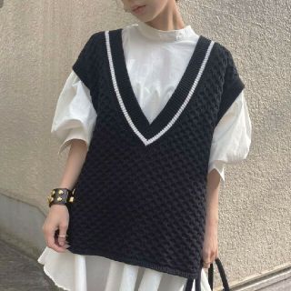 Ameri  FLARE SHIRT WITH VEST(シャツ/ブラウス(半袖/袖なし))