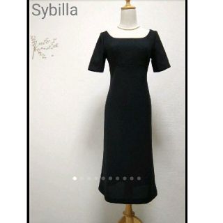 シビラ(Sybilla)のまぁ美品シビラフィット＆フレアーワンピース38／アナイ ローレンラルフローレン(ロングワンピース/マキシワンピース)