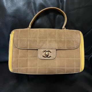 シャネル(CHANEL)の日曜限定お値下げ！美品！スエード ベージュ×イエロー CHANEL ハンドバッグ(ハンドバッグ)