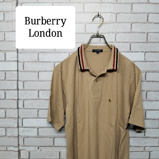 BURBERRY(バーバリー)の【バーバリーロンドン】　ポロシャツ　オーバーサイズ　ワンポイント　三陽商会　L メンズのトップス(ポロシャツ)の商品写真