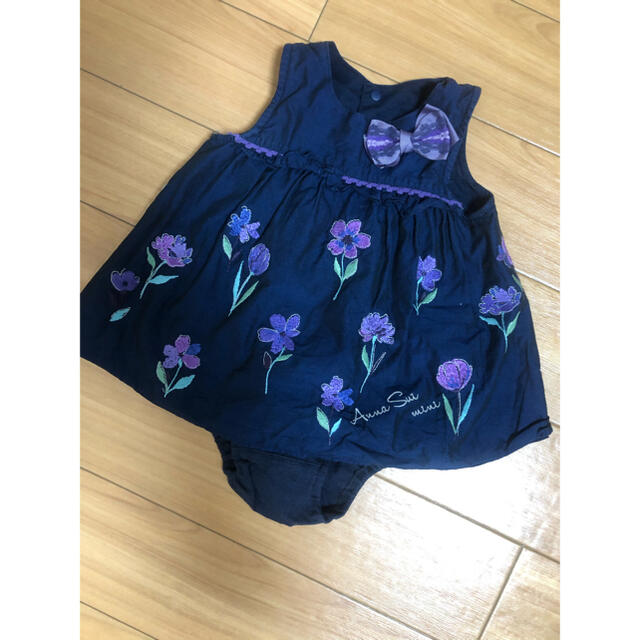 ANNA SUI mini(アナスイミニ)のANNA SUI MINI 80サイズ　ノースリワンピ　パンツ キッズ/ベビー/マタニティのベビー服(~85cm)(ワンピース)の商品写真