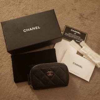 シャネル(CHANEL)のCHANEL コインケース シープスキン ブラック(コインケース)