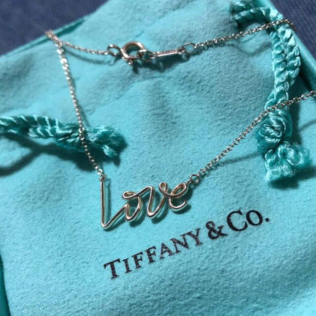 美品☺︎ Tiffany ティファニー Love ペンダント ネックレス