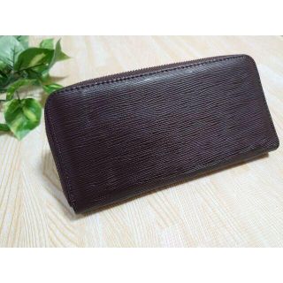 メンズ　新品《ブラウン　茶色　BROWN》エピ柄　ラウンドファスナー長財布(長財布)